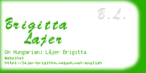 brigitta lajer business card